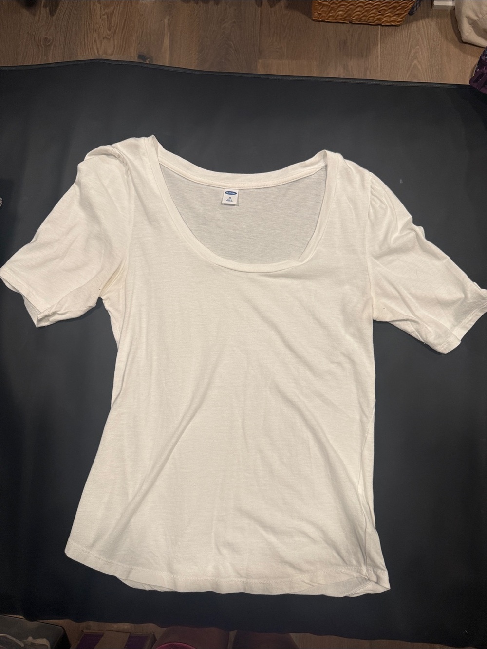 Old Navy Scoop Neck Short Sleeve Top in White